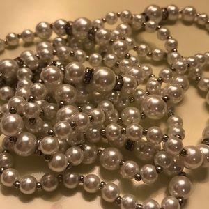 White House Black Market Long Faux Pearl Necklace